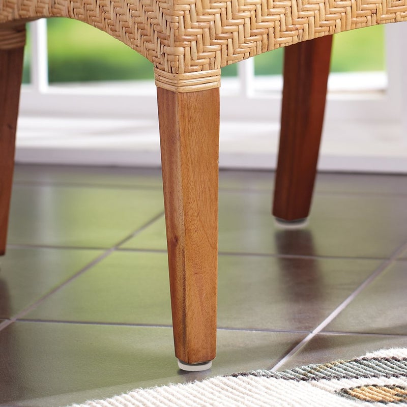 SoftTouch Nail On 1-1/8" Furniture Glides for Straight Wooden Furniture Legs (4 piece) - White, Round - Image 3